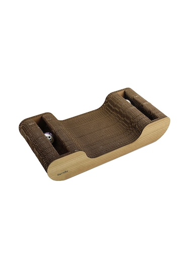 Herniks Doğal Kedi Otlu ve Zilli Toplu Kedi Tırmalama Kartonu Hr2022 44 CM