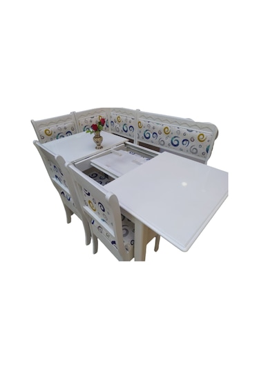 Bengimobilya Köşe Takım Mutfak Model Kayın Iskelet Sandık Benc Açılır Masa Sun