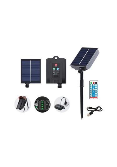 Yifomall Güneş Enerjili Şemsiye Işığı, 8 Fonksiyonlu, Usb Şarjlı, 40 Saat Süre, Ip67, 104 Led, Islak Beyaz, Çadır/plaj Işığı Beyaz