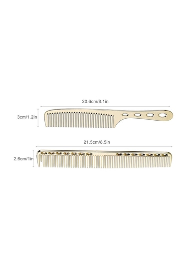 Kuaförlük İçin 2 Paket Anti-statik Paslanmaz Çelik Saç Tarağı