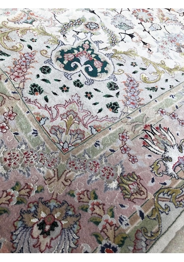 El Dokuma İpek Yün İran Tebriz Halı 210x150cm 002