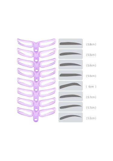Sones Set Dört Nesil Kaş Kartı Elde Taşınabilir Başlangıç Tam Set Stereo Kaş Kartı Kaş Çizim Yardımı Mor