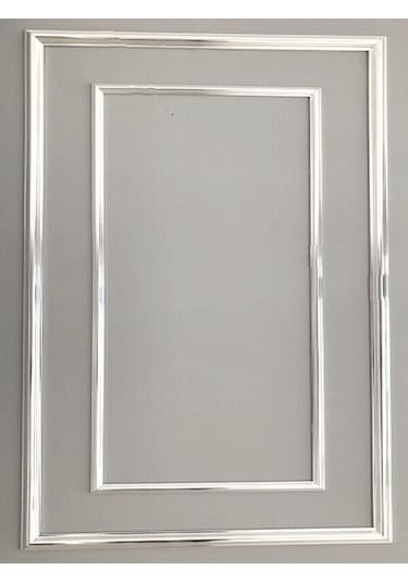 Gümüş Silver Renk Dekoratif Poliüretan Duvar Çıtası -2 Li Hazır Çerçeve Seti