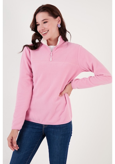 Lela Slim Fit Yumuşak Dokulu Anti-Pilling Tüylenme Yapmayan Yarım Fermuarlı Bayan Polar 5907000 Şeker Pembe Lela Slim Fit Yumuşak Dokulu Anti-Pilling Tüylenme Yapmayan Yarım Fermuarlı Bayan Polar 5907000 Şeker Pembe