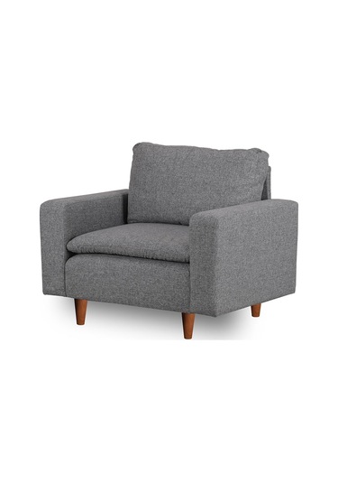 Lungo Modüler Berjer - Gri Keten Açık Gri