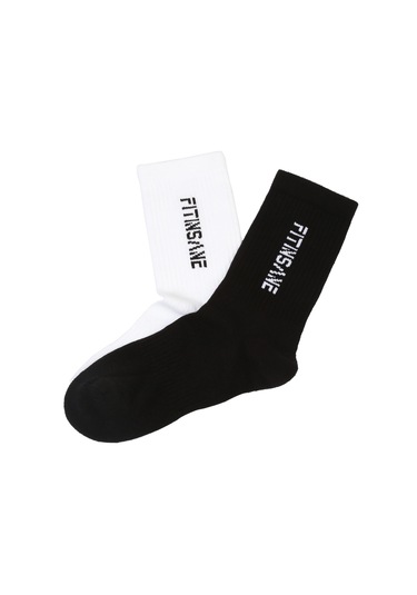 Premium Performance Crew Unisex Siyah Spor Çorap