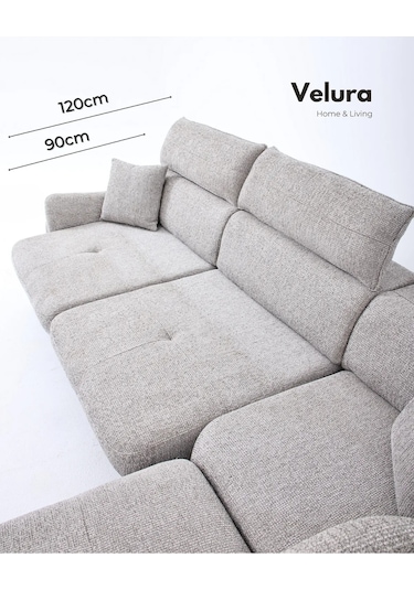 Ezel Motorlu Köşe Takımı & Hoparlörlü, Usb Portlu, Genişleyebilir Büyük Köşe Takımı Antrasit