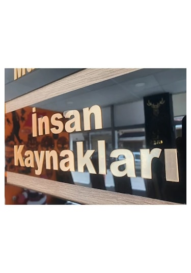 25x10 Cm Siyah Gold Pleksi Yönlendirme Tabelası 1 Adet