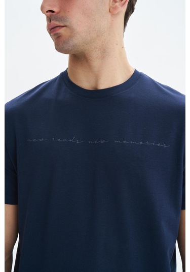 Arma Erkek Regular Fit Yazı Baskılı Süprem Bisiklet Yaka Tişört Y29344472702 Lacivert