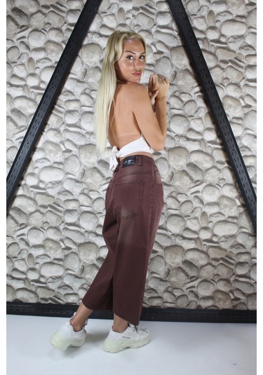 St.poll Unisex Baggy Şortolon Kahverengi