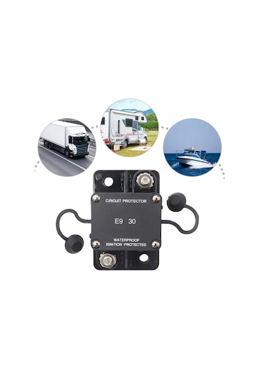Youmex Otomotiv Ve Denizcilik İçin Ip67 Su Geçirmez 32v/30a Otomatik Resetli Sigorta