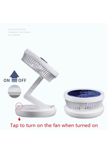 Jialan Usb Şarj Katlanabilir Masa Fanı Duvara Monte Tavanda