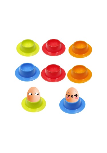 Pxcl 8 Renkli Silikon Yumurtalar, Yuvarlak Taşınabilir Mutfak Yum Renkli