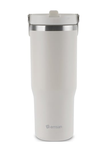 Emsan Star Ice Pipetli Çelik Sızdırmaz Termos Krem 900 Ml Krem