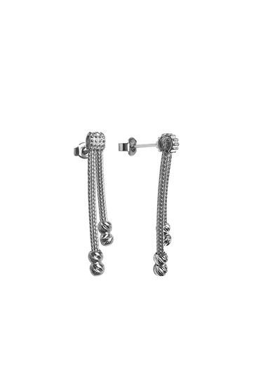 Dorika Model El İşi Gerdanlıklı Gümüş Takı Seti Rodyumlu Set