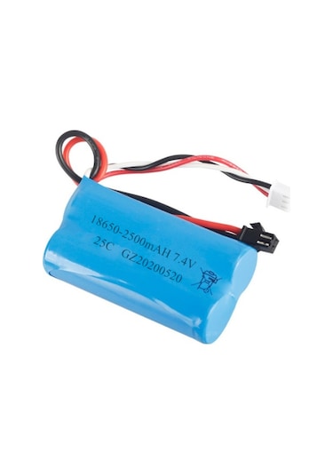 7.4v 18650 Li-on 2500 Mah Oyuncak Pili Sm2p Soket