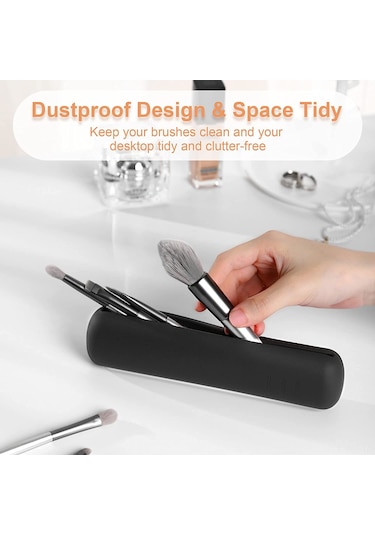 Wezone Gıda Kalitesi Silikon Macun Fırça Tutucu Çantası - Açık Kapaklı Makyaj Aletleri Depolama Çantası