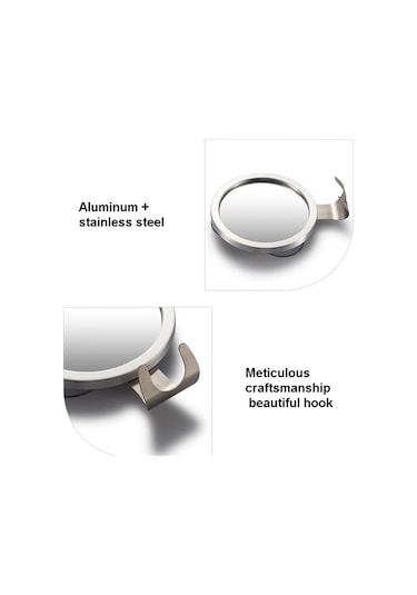 Cbtx Duvara Monte Yuvarlak Makyaj Aynası Gümüş