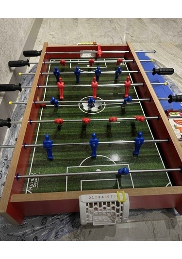 Ahşap Ayaklı Langırt Masası 4 Kollu 24 Figürlü-