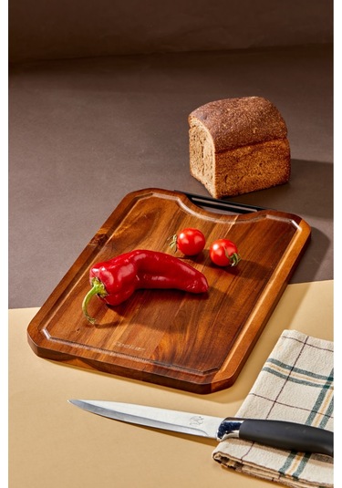 Cooker Lüx 35x25 Cm Akasya Ağacı Kesme Tahtası Kahverengi