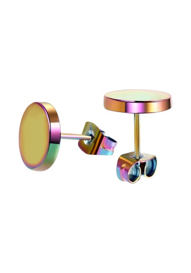 Waves And Pebbles Nokta Küpe Yanardöner Gold