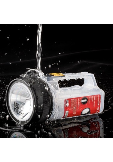 Nurgaz Ng-181 Campout Pilli Led Kamp El Feneri Suya Dayanıklı Siyah