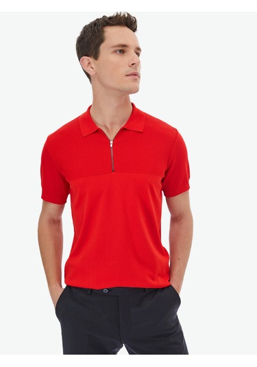 Kip Nar Çiçeği Polo Yaka Jakarlı Triko Çok Renkli