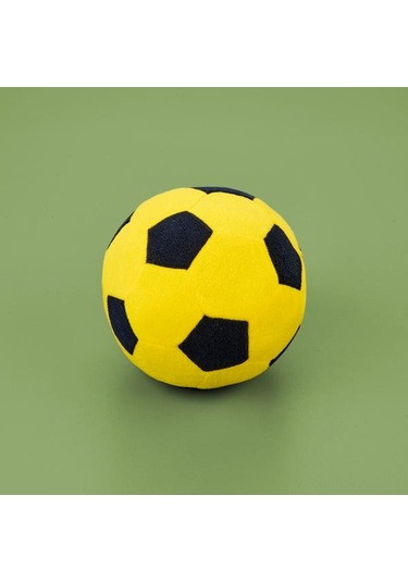 Evidea Soft Futbol Topu Figürlü Yastık - Sarı / Lacivert - 30x30 Cm Sarı / Lacivert