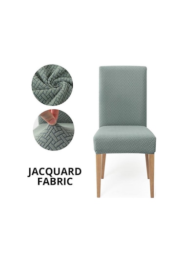 Koyu Gri Yemek Sandalyesi Yıkanabilir Streç Slipcover Çıkarılabilir Sandalye Koruyucu Kapakları