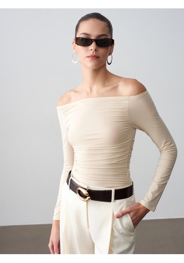 Dilvin 32675 Omuzları Açık Top-taş
