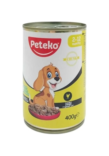 Peteko Puppy Tavuklu Yavru Köpek Konserve 400gr