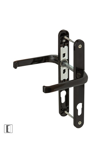 Pimapen Pvc Alüminyum Çift Taraflı Metal Kapı Kolu Oda Siyah