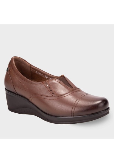 Forelli 57610-g Funda Taba Kadın Hakiki Deri Ayakkabı Taba