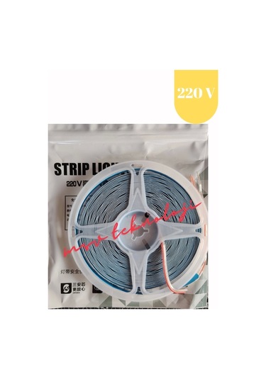 220 Volt 8 Mm 2835 Smd 3000 K Günışığı İç Mekan 120 Ledli 10 Metre Şerit Led