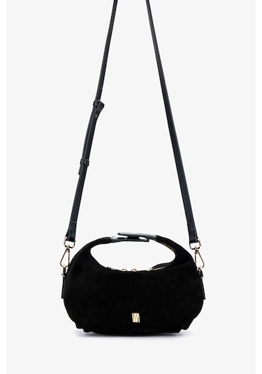 Valmenti Kadın Hakiki Deri Siyah Süet El Çantası 1099 204 Bn Cnt Y25 Sıyah Suet Siyah Süet