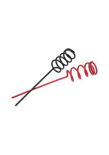 Qingmipy Metal Helical Fishing Rod Stand, Portable Anti-scratch Vinyl Coated, Suitable For Sea & Freshwater Fishing, 2 Pieces Black+red