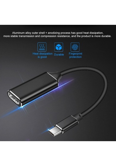 Pazly Usb Type-c Hd 4k Dönüştürücü Kablosu - Taşınabilir 4k Ultra Hd Adaptör