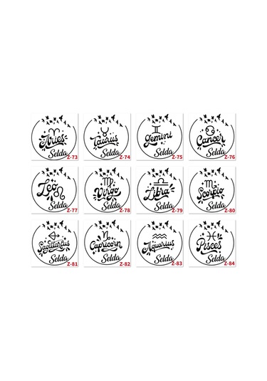 Kişiye Özel Burçlu Kahve Fincanı, Burçlara Özel Tasarımları Z2 Serisi Beyaz