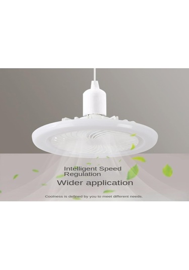Ximistore9 Beyaz Ev Ofis Mutfak Kullanıma Uygun E27 Vidalı 85-265v 3200k-6500k Led Fanlı Lamba, Uzaktan Kumandalı, Enerji Tasarruflu, Parlak Ve Göz Koruyucu Beyaz
