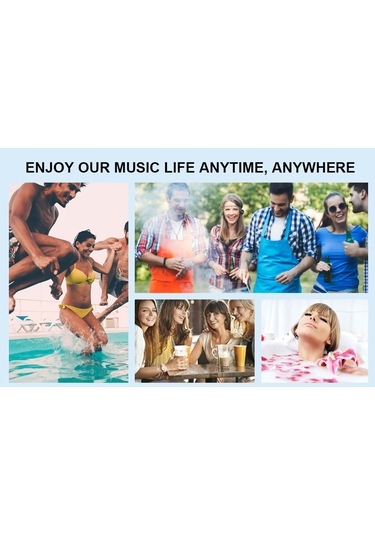 Ranyeek Su Geçirmez Bluetooth Hoparlör - Fm Radyolu, Led Ekranlı, Şok Dayanımlı T5 Model Siyah