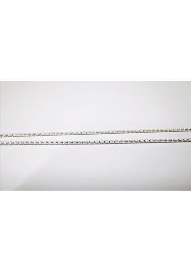 Omar Silver Kadın Popcorn Ithal Rodyumlu Gümüş Kolye Zincir