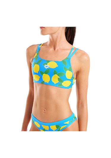 Arena Lemons Bandeau Kadın Turkuaz Yüzücü Bikini 010705858 Mavi