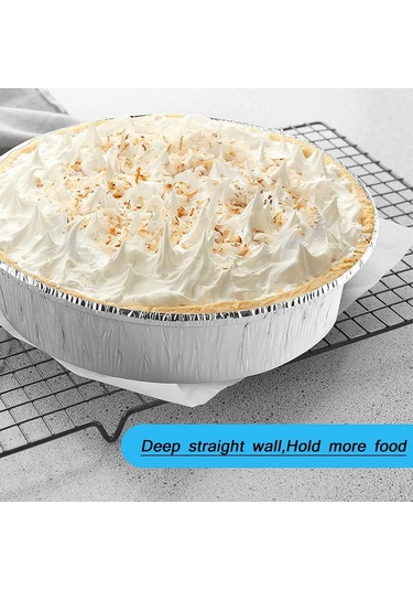 Fosenze Fda Onaylı Hava Fritözü Foil Tepsisi 9 İnç 50 Adet - Yemek Dereceli Alüminyum Folyo, Yüksek Isıya Dayanıklı, Ev/kamping/bbq Uygun Gümüş