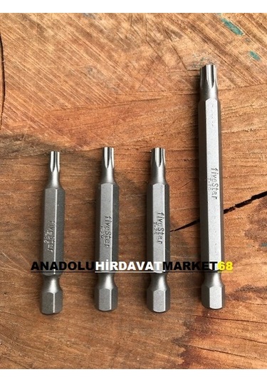 Fivestar 4 Parça Tork Uç Seti Bits Uç Seti T15 T20 T25 T30 Mıknat