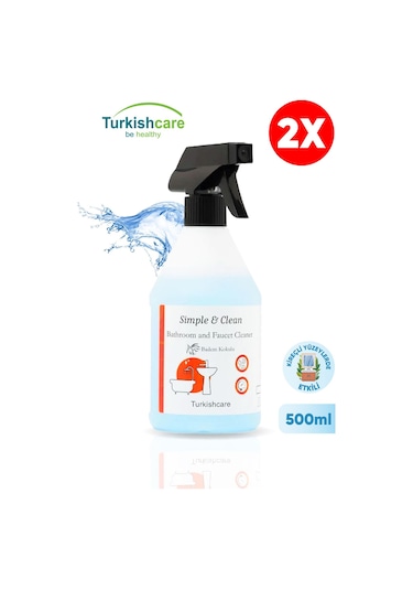 Turkishcare Banyo ve Kireç Sökücü Temizleyici Sprey 2 x 500 ML