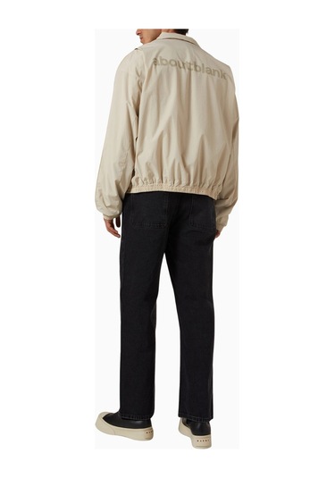 About Blank Vitra Nylon Jacket Cropped Boxy Erkek Spor Ceket Gri