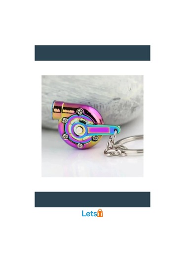 Havalı Oto Turbo Anahtarlık 9.5cm 3cm 3cm Araba Dekorasyon Çok Renkli