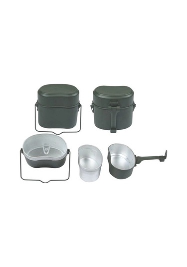 Ranyeek Alüminyum Geleneksel Alman Tarzı Dışarıda Kullanımlı Çok Amaçlı Kamp Mutfak Seti: Yemek Kutusu Ve Su Kavanozu Boya Yok, Ham Renk Diğer