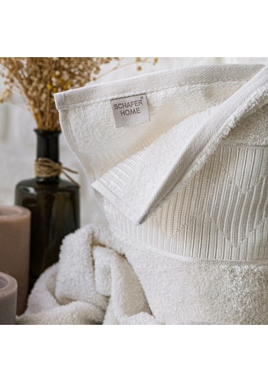 Schafer Home Sally Jakarlı Banyo Seti 6 Parça-gri/beyaz Gri - Beyaz