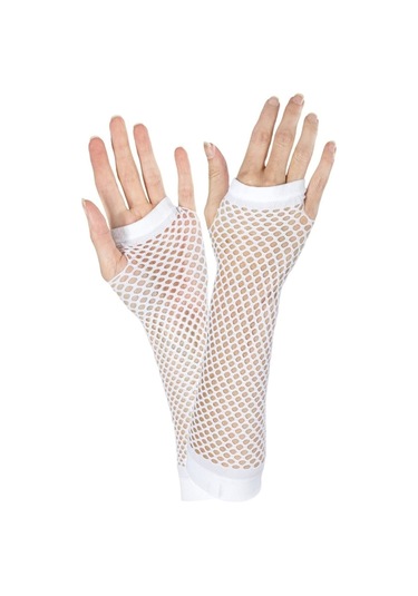 Uzun Fileli & Örgü Eldiven 1 Çift Çok Renkli